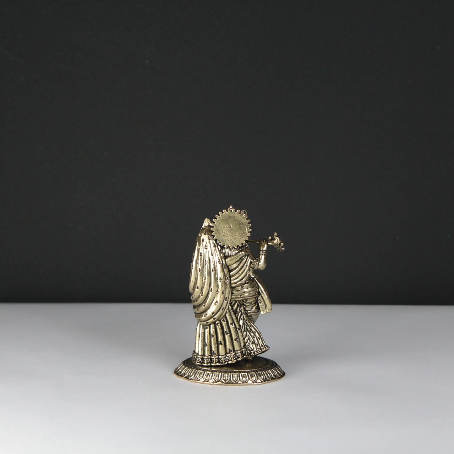 Radha Krishna small idol brass