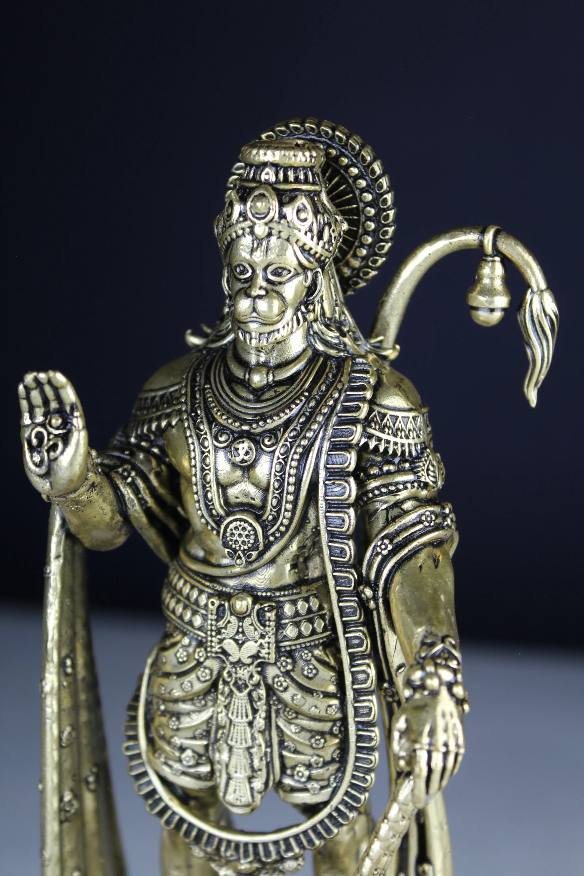 Brass hanuman statue 