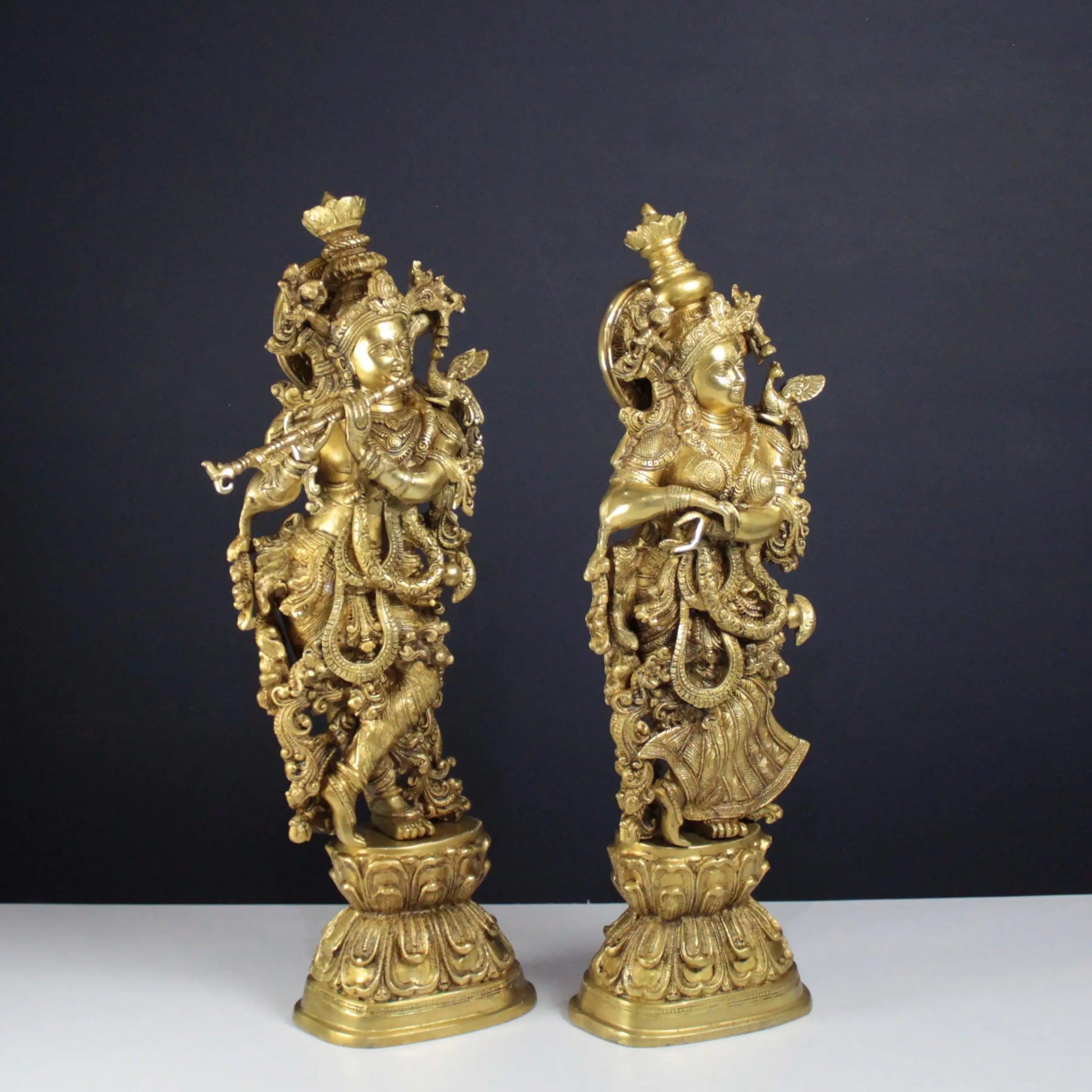 Radha Krishna Brass Handcrafted Idol
