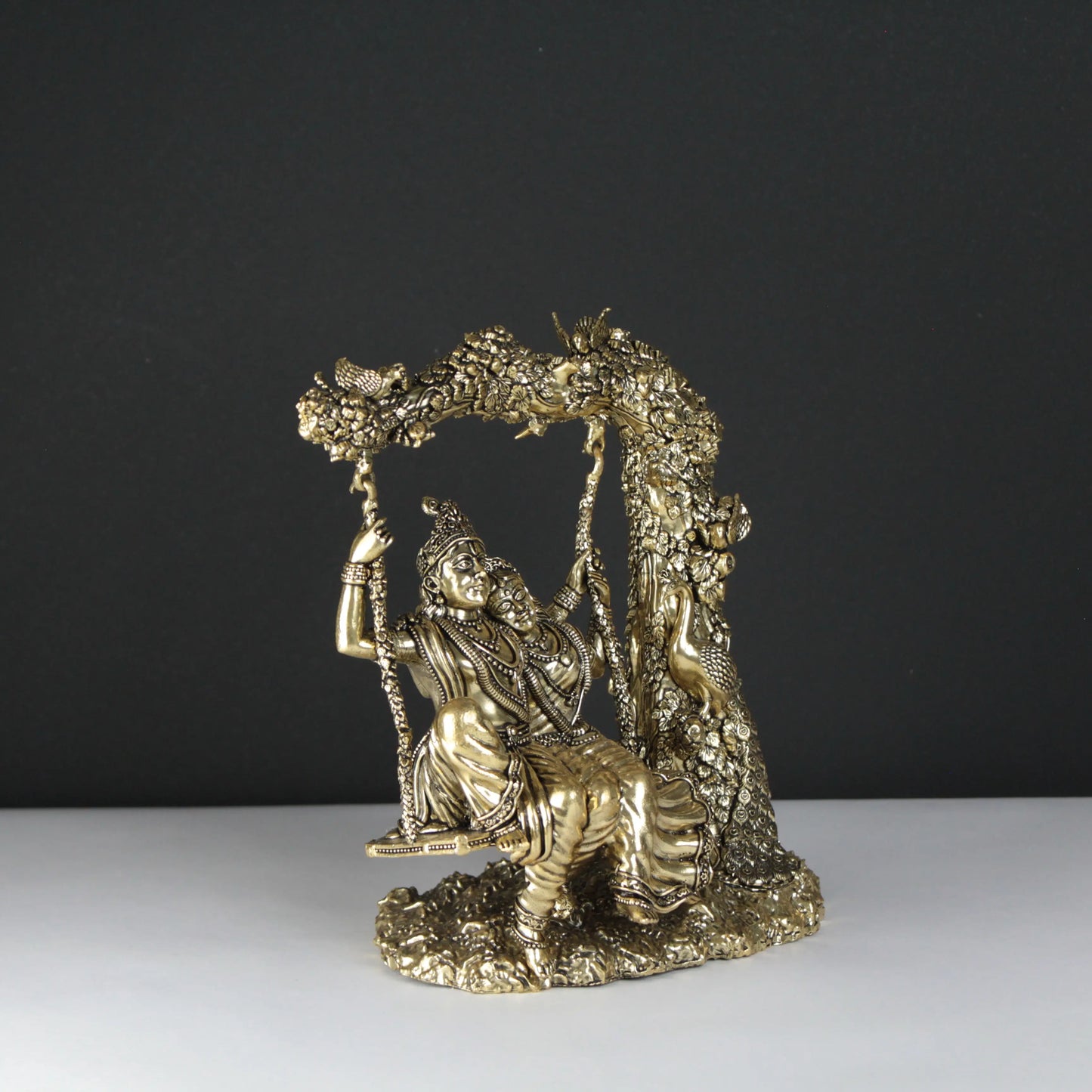 Radha Krishna on swing Brass idol