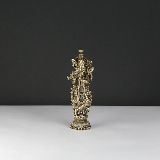 Handcrafted Brass Krishna Idol 