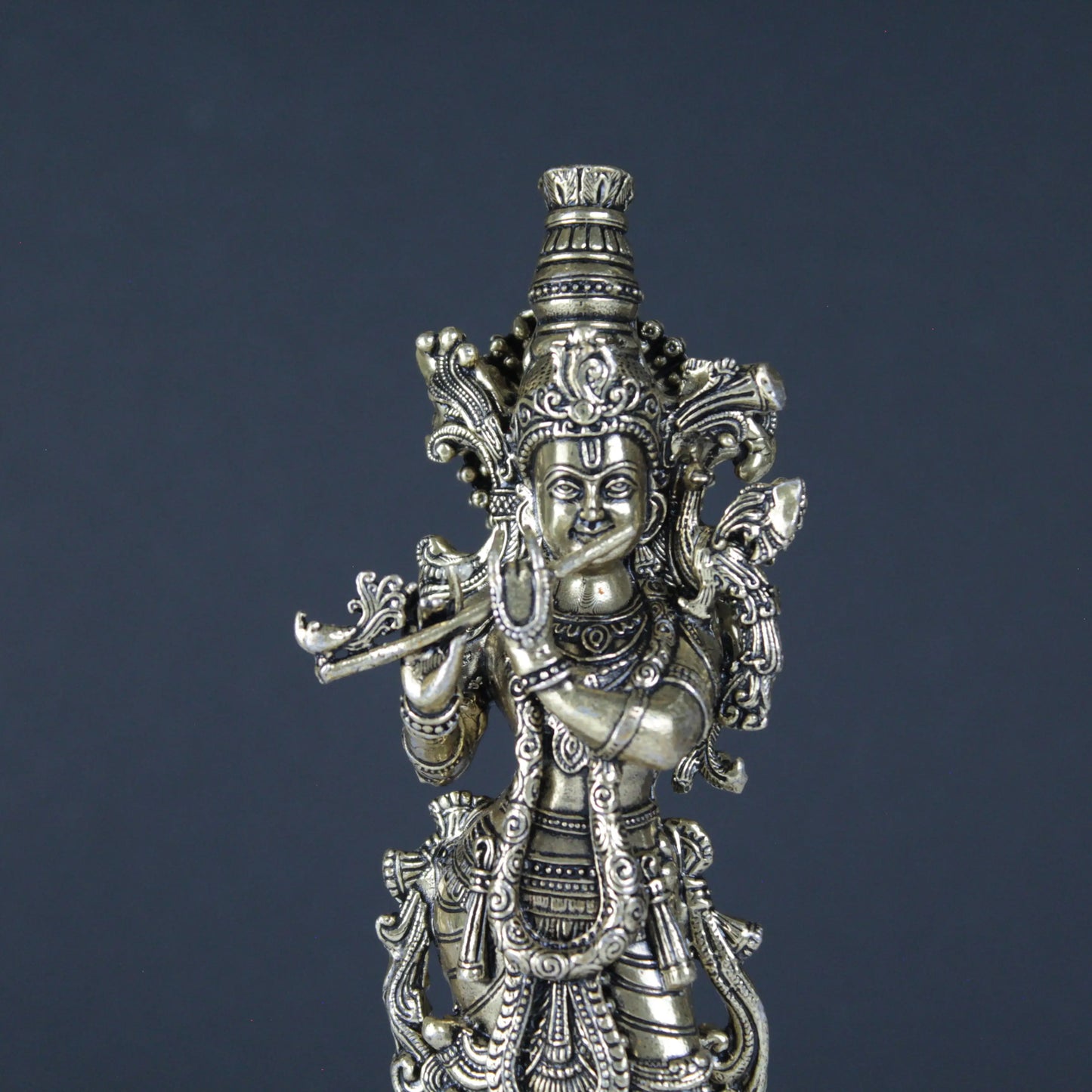 Brass Krishna Idol - Handcrafted