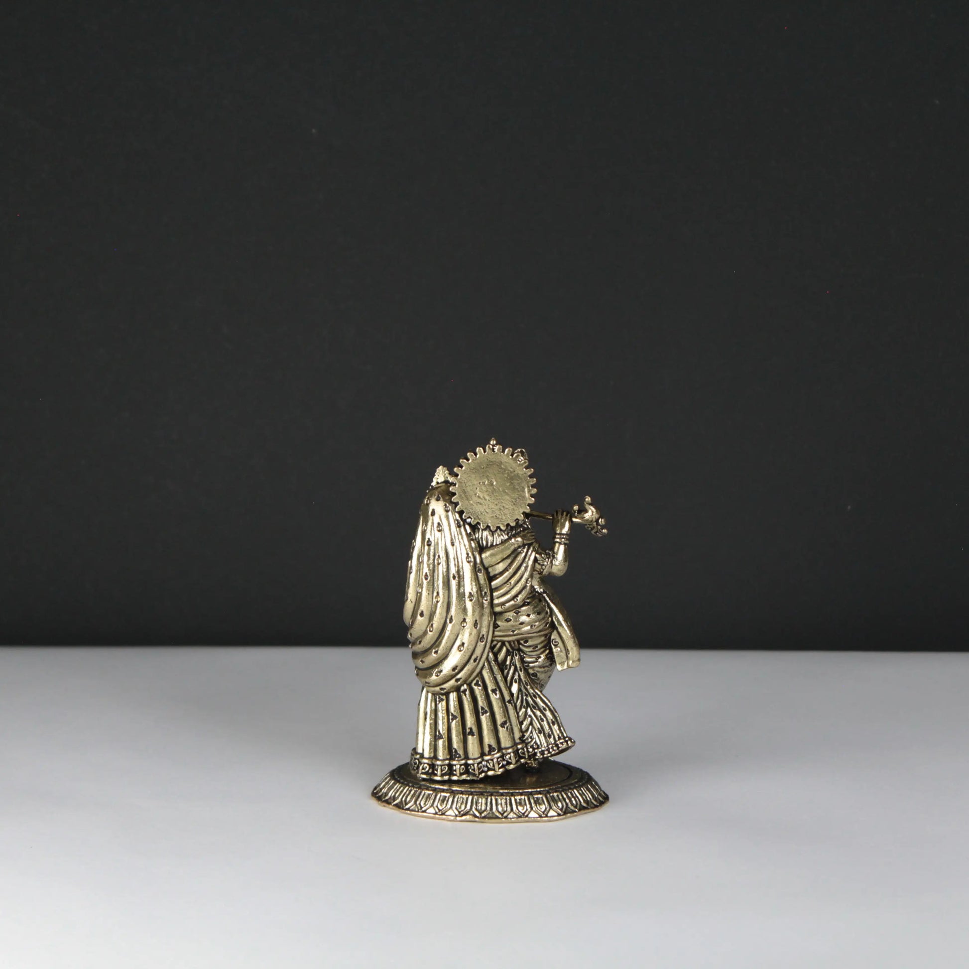 Radha Krishna small idol brass