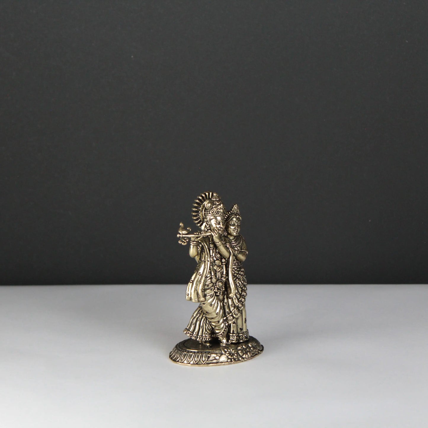Brass Radha Krishna small idol