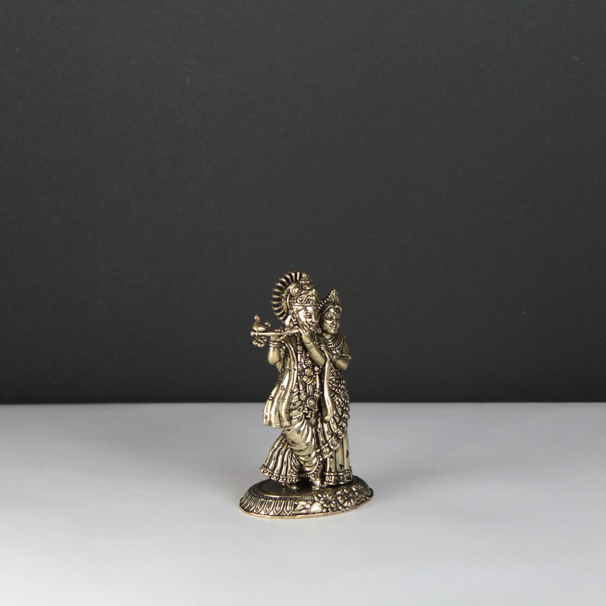 Brass Radha Krishna small idol